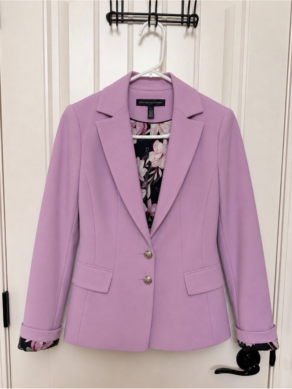 White House Black Market Mauve Single-Breasted Blazer - Women's Size 6 - Picture 1 of 4